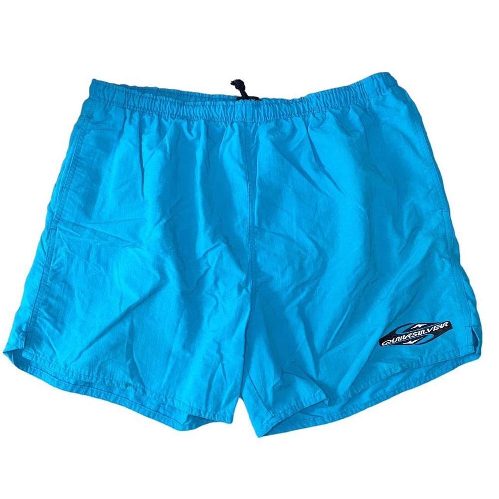 Vintage 90s Quiksilver Swim Trunks Teal XL Surf Y2K Shorts Mens